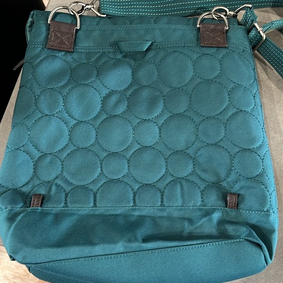 Thirty-one teal/emerald or black quilted purse with matching wallet - Picture 6 of 11